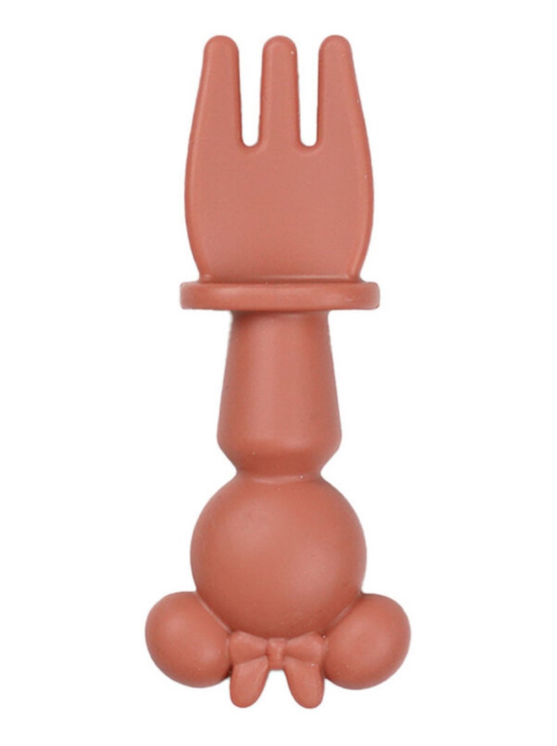 SET DE 2 COUVERTS SILICONE MINNIE COLLECTOR Rose - Kiabi