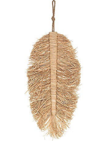 Set de 2 décorations murales plumes raphia OASIS