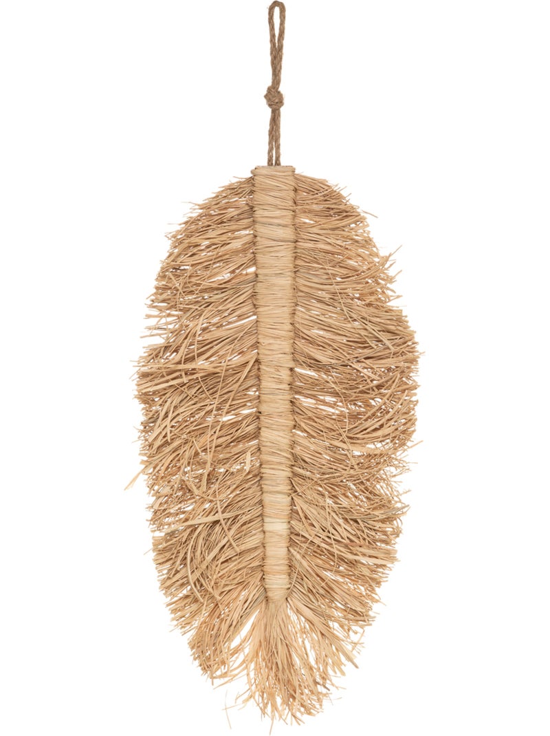 Set de 2 décorations murales plumes raphia OASIS Beige - Kiabi