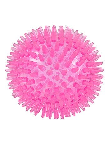 Set de 2 jouets balle et os rose 13 x 8 cm pour chien