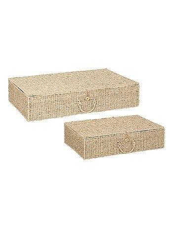 Set de 2 malles en osier