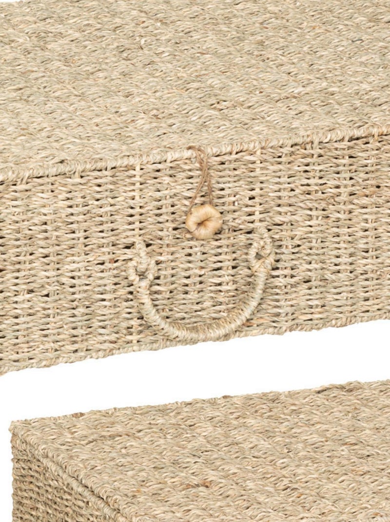 Set de 2 malles en osier Beige - Kiabi