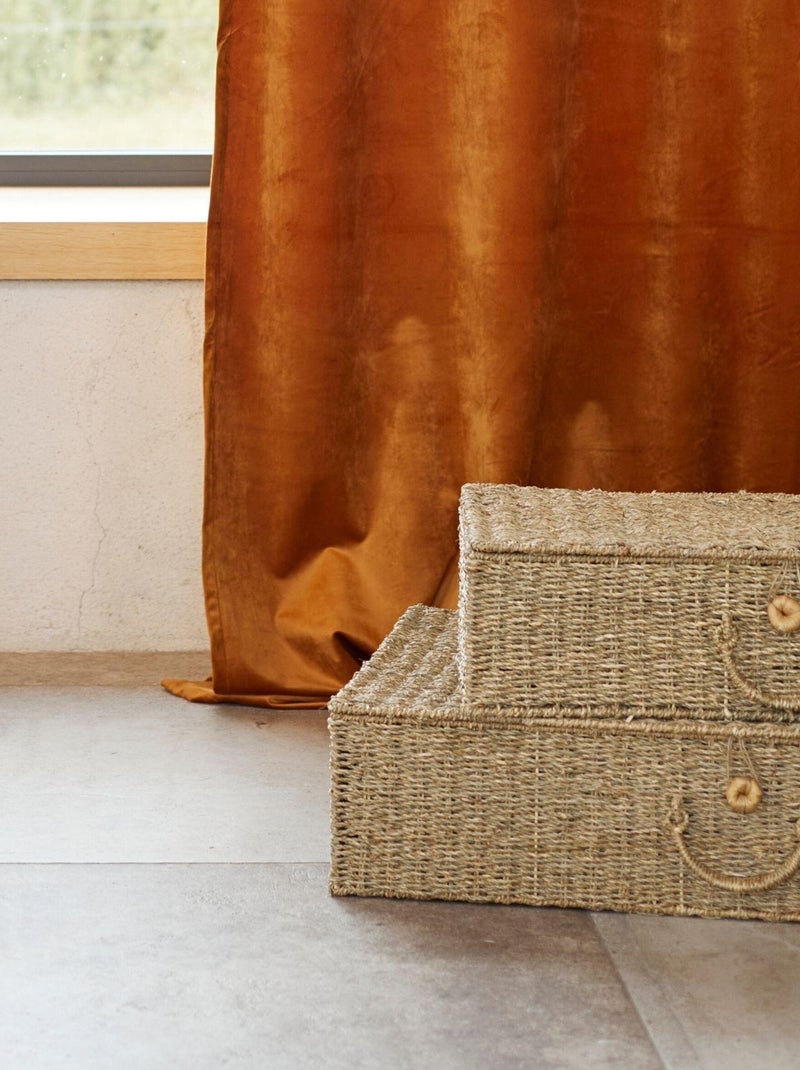 Set de 2 malles en osier Beige - Kiabi