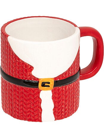 Set de 2 mugs empilables Père Noël H17,6 cm céramique