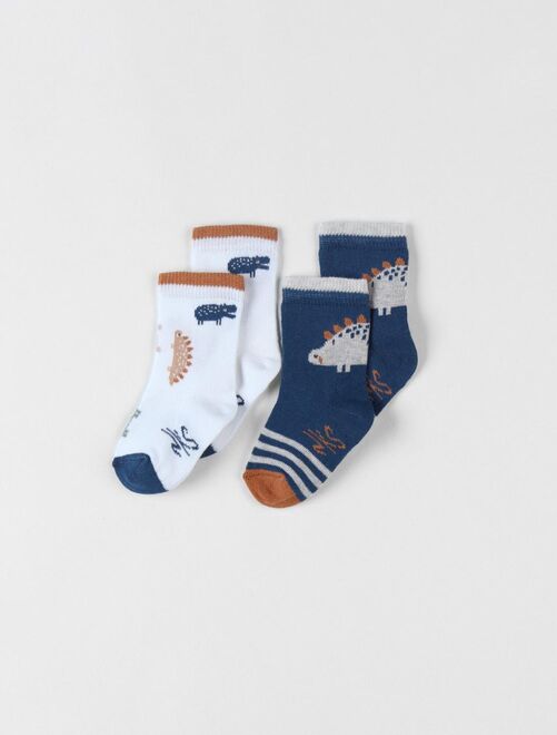 Set de 2 paires de chaussettes en tricot, canard/écru - Noukie's - Kiabi