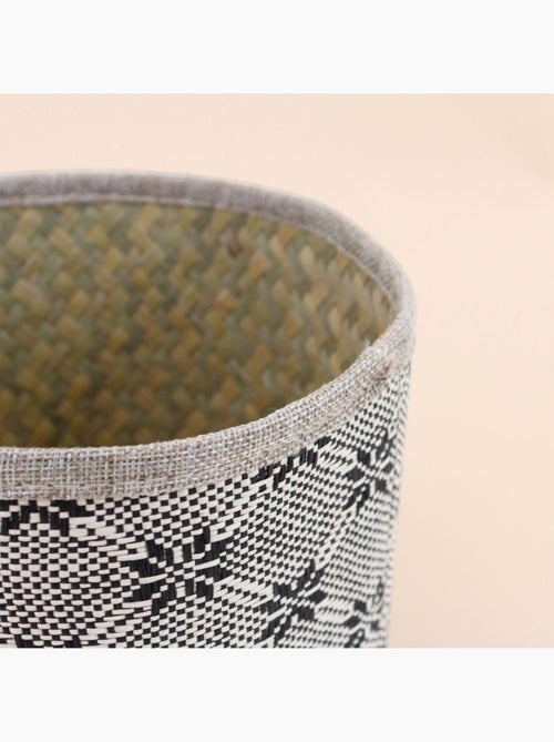 Set de 2 paniers beiges à motifs - Kiabi