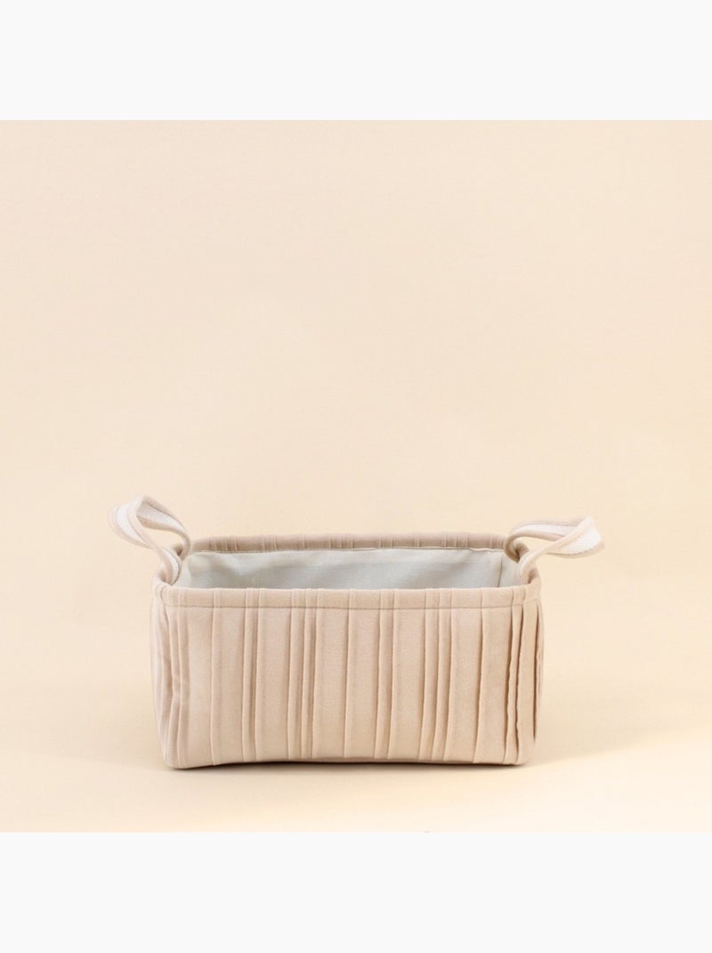 Set de 2 paniers en velours plissé Marron - Kiabi