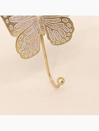 Set de 2 patères papillons dorés