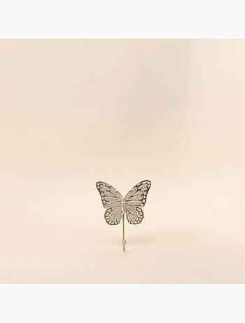Set de 2 patères papillons dorés