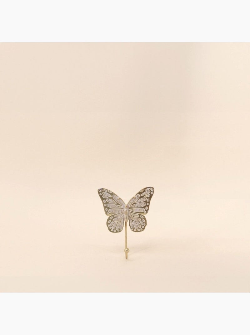 Set de 2 patères papillons dorés Doré - Kiabi
