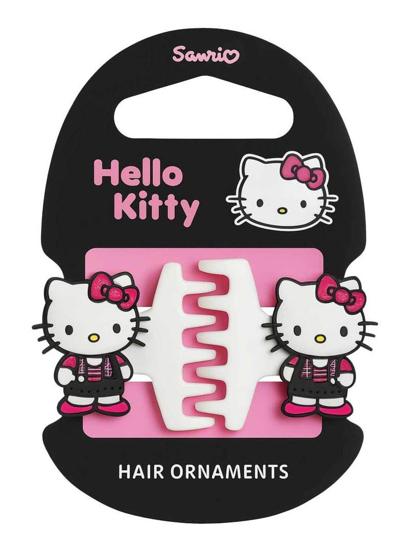 Set de 2 petites pinces crabe Hello Kitty Blanc - Kiabi