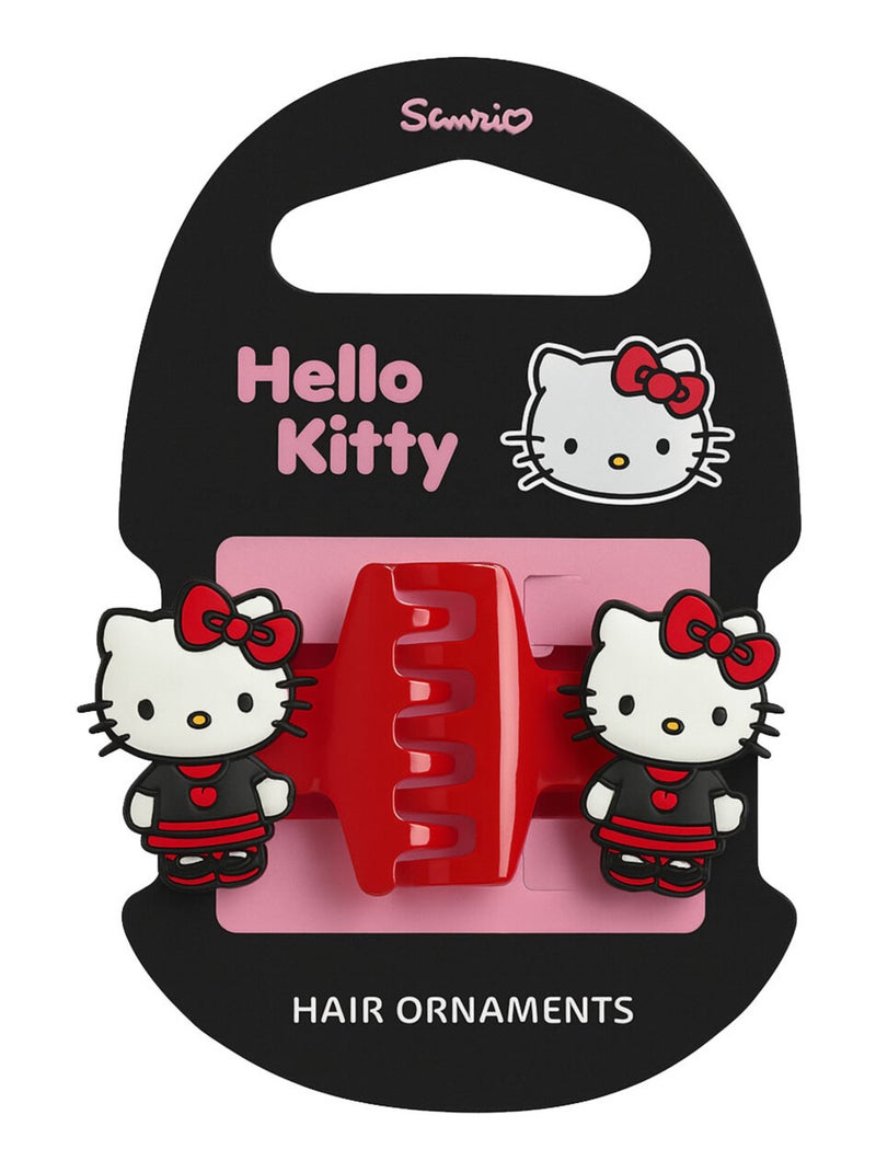 Set de 2 petites pinces crabe Hello Kitty Rouge - Kiabi