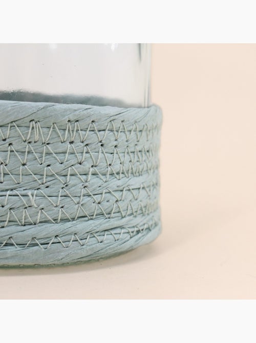 Set de 2 photophores en verre et corde - Kiabi