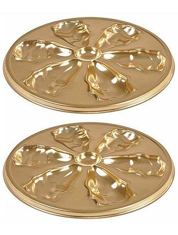 Set de 2 plateaux a huitres or