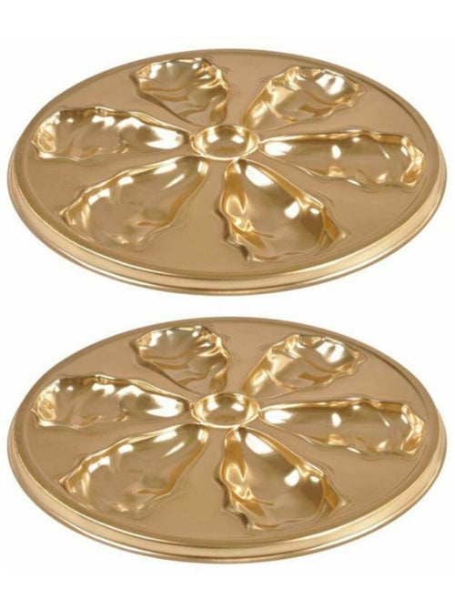 Set de 2 plateaux a huitres or - Kiabi