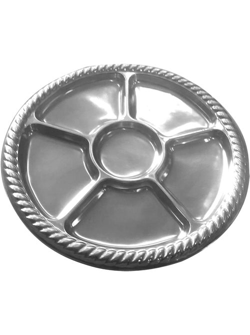 Set de 2 plateaux de 6 compartiments 30 cm Argent - Kiabi