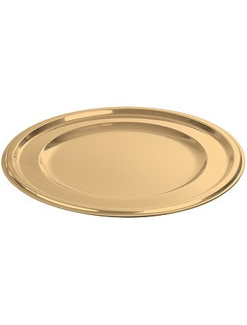 Set de 2 plateaux rond or 30 cm