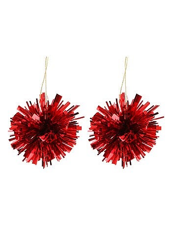Set de 2 pompons de noel