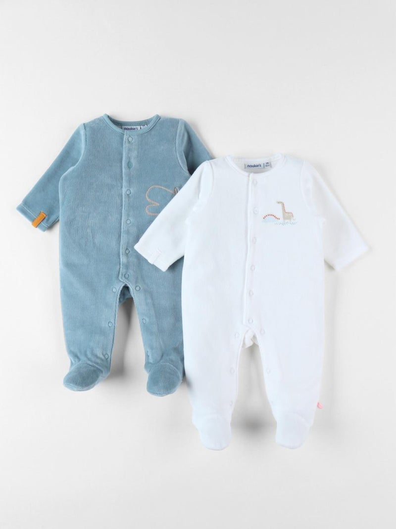 Set de 2 pyjamas 1 pièce, moyen/écru Noukie's Blanc - Kiabi