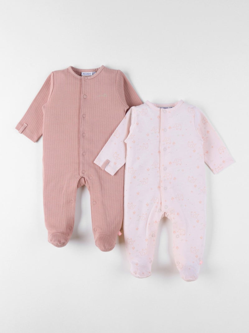 Lot De 2 Pyjamas Bébé Garçon Naissance Transformables - écru, Bébé