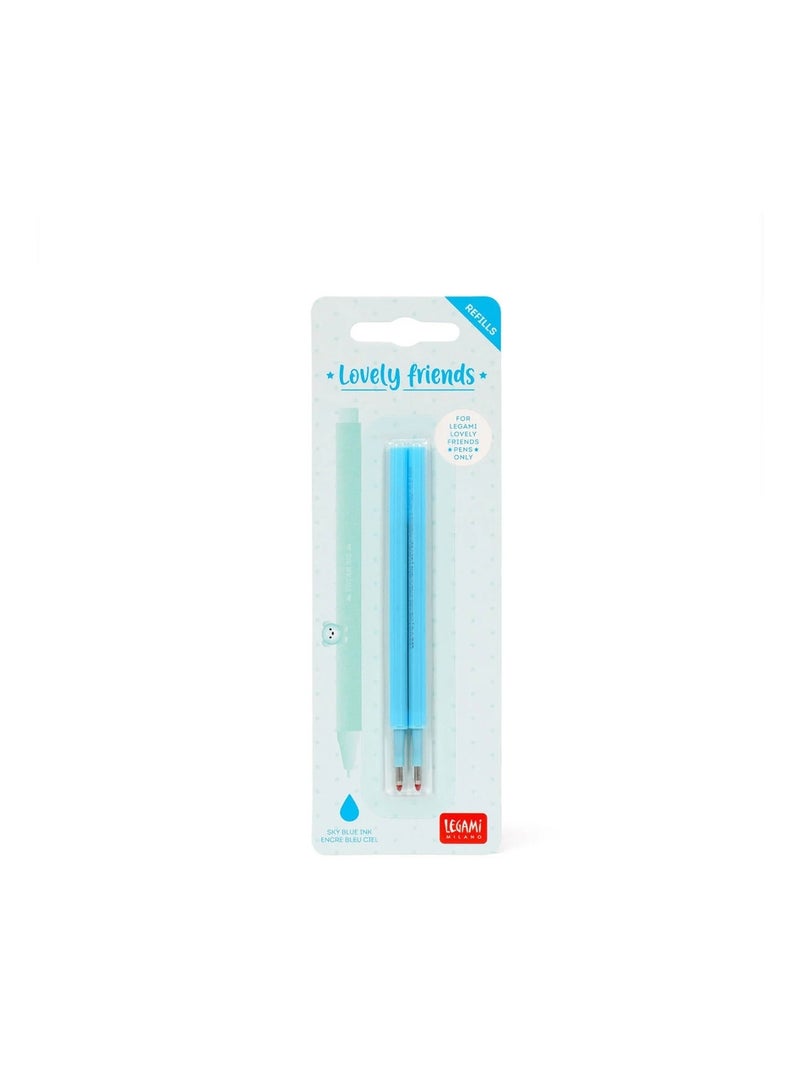 Set de 2 Recharges pour Stylo à encre gel - Lovely Friends Bleu - Kiabi