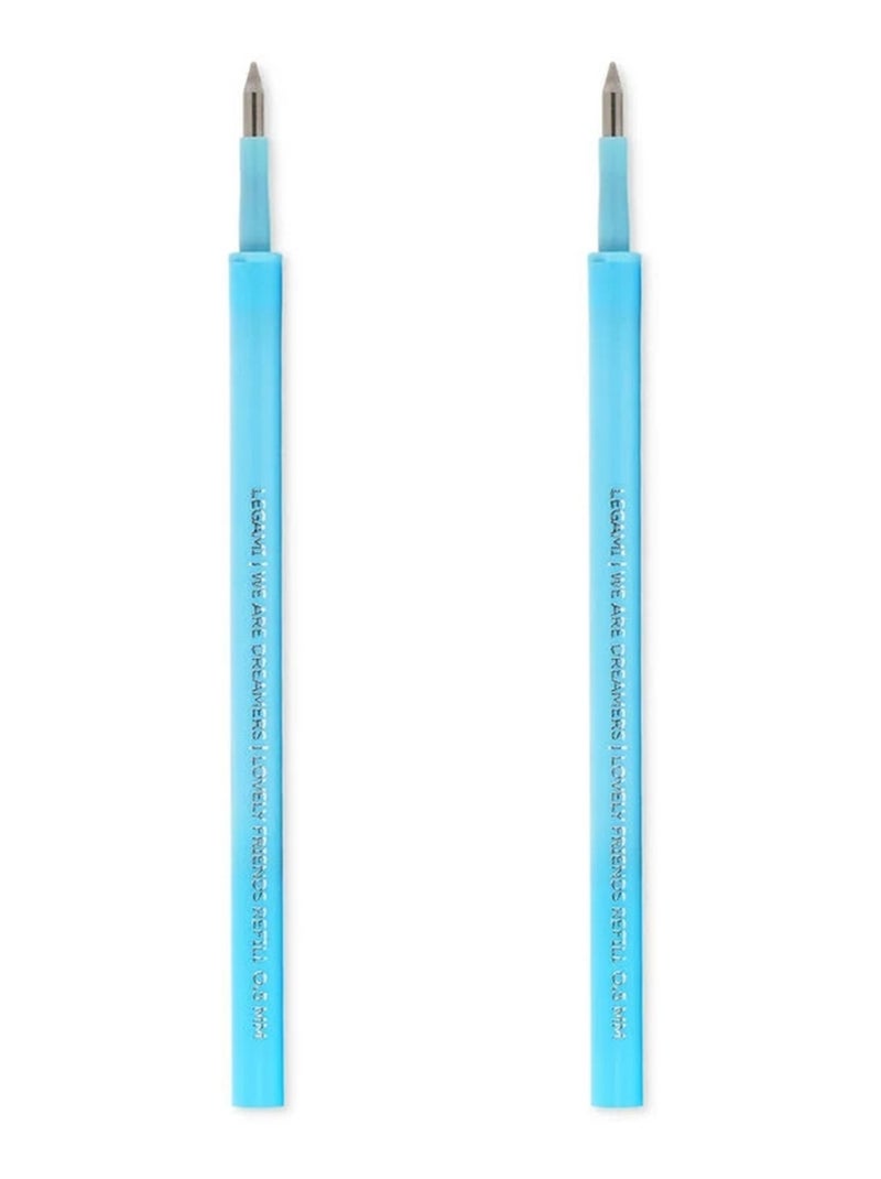 Set de 2 Recharges pour Stylo à encre gel - Lovely Friends Bleu - Kiabi