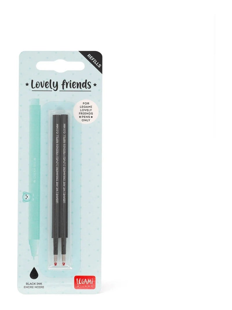 Set de 2 Recharges pour Stylo à Encre Gel - Lovely Friends N/A - Kiabi