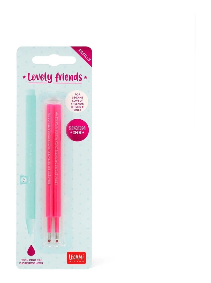 Set de 2 recharges pour stylo à Encre Gel - Lovely Friends N/A - Kiabi