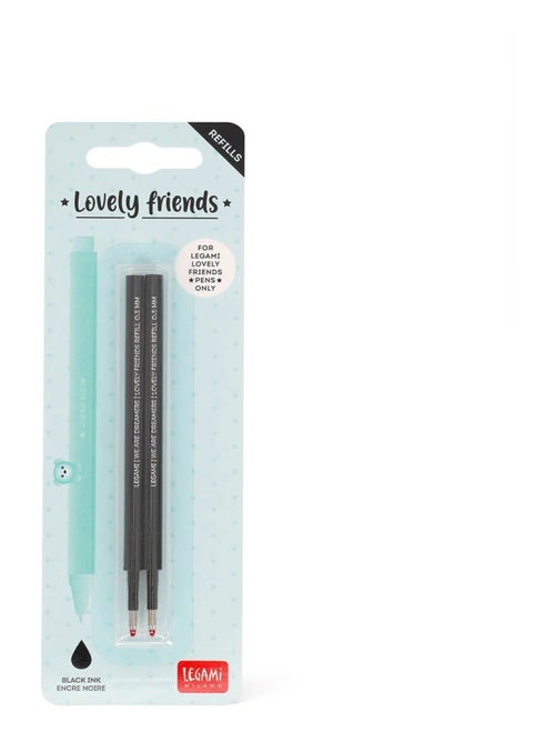 Set de 2 Recharges pour Stylo à Encre Gel - Lovely Friends - Kiabi