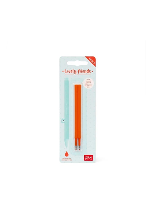 Set de 2 recharges pour stylo à encre Gel Lovely Friends - Encre orange - Kiabi