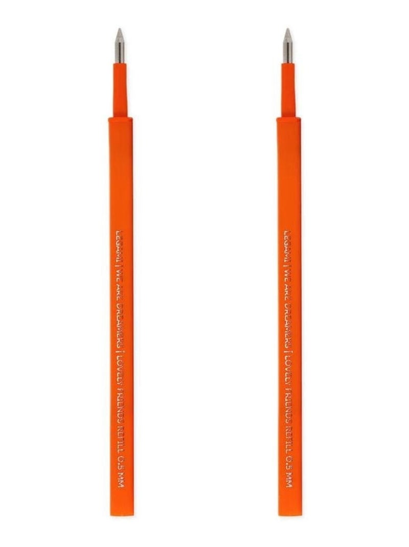 Set de 2 recharges pour stylo à encre Gel Lovely Friends - Encre orange Orange - Kiabi