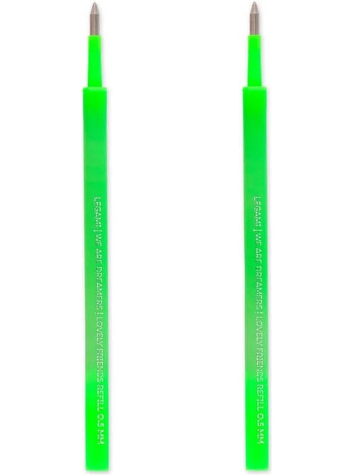 Set de 2 recharges pour stylo à encre gel Lovely Friends - Encre vert néon - Kiabi