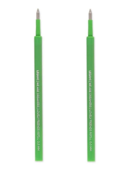 Set de 2 Recharges pour Stylo à Encre Gel Lovely Friends - Encre verte - Kiabi