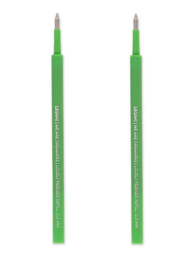 Set de 2 Recharges pour Stylo à Encre Gel Lovely Friends - Encre verte Vert - Kiabi