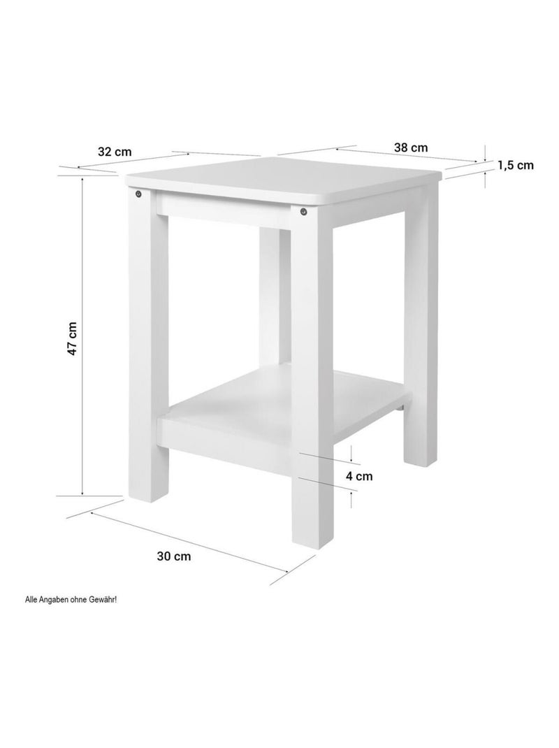 Set de 2 tabourets de table pin massif Beige - Kiabi