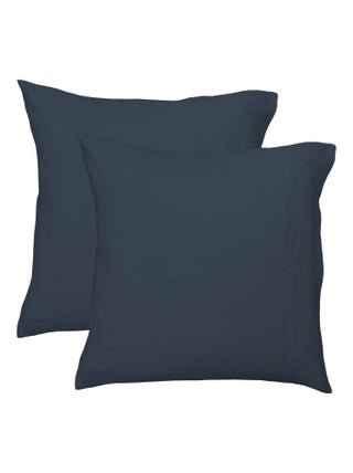 Set de 2 taies d'oreiller unies en coton, GAZE DE COTON