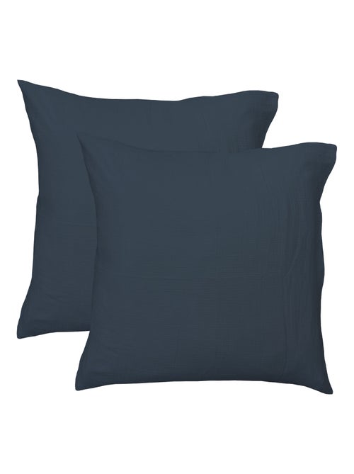 Set de 2 taies d'oreiller unies en coton, GAZE DE COTON - Kiabi