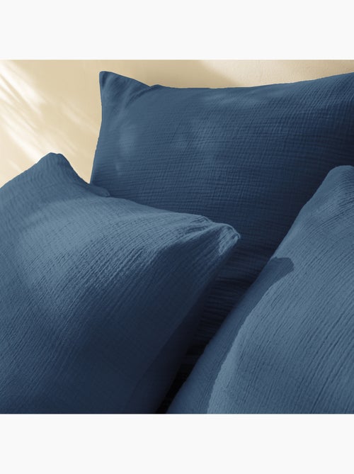 Set de 2 taies d'oreiller unies en coton, GAZE DE COTON - Kiabi Set de 2 taies d'oreiller unies en coton, GAZE DE COTON - Kiabi
