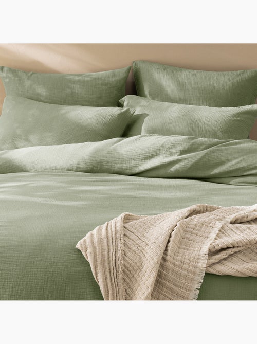 Set de 2 taies d'oreiller unies en coton, GAZE DE COTON - Kiabi Set de 2 taies d'oreiller unies en coton, GAZE DE COTON - Kiabi