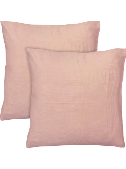 Set de 2 taies d'oreiller unies en coton, GAZE DE COTON - Kiabi Set de 2 taies d'oreiller unies en coton, GAZE DE COTON - Kiabi