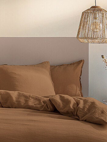 Set de 2 taies d'oreiller unies en lin, PASSION LIN