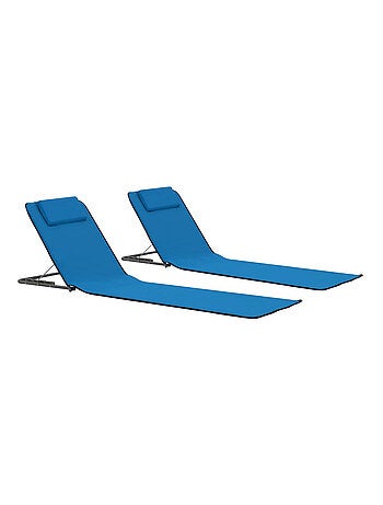 Set de 2 tapis de plage pliables