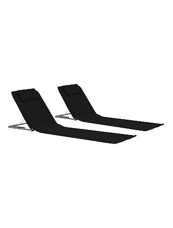 Set de 2 tapis de plage pliables