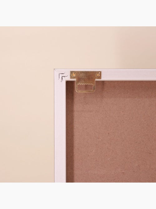 Set de 2 toiles en relief à motifs géométriques beiges, marrons 45x60cm - Kiabi