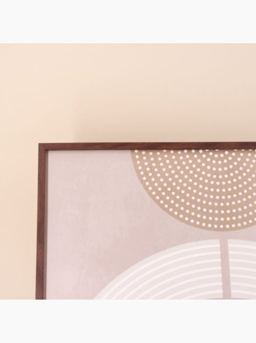 Set de 2 toiles en reliefs à motifs géométriques marrons 60x90cm - Kiabi