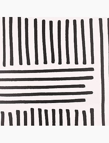 Set de 2 toiles imprimées motifs géométriques noirs et blancs 60x90cm