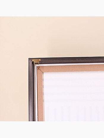 Set de 2 toiles imprimées motifs géométriques noirs et blancs 60x90cm