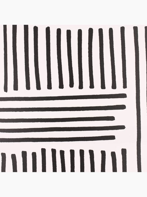 Set de 2 toiles imprimées motifs géométriques noirs et blancs 60x90cm - Kiabi
