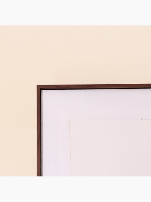 Set de 2 toiles peintes à la main à motifs géométriques beiges 60x80cm - Kiabi