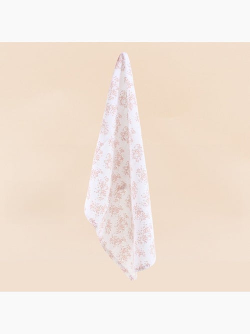 Set de 2 torchons motifs fleuris blanc, rose - Kiabi